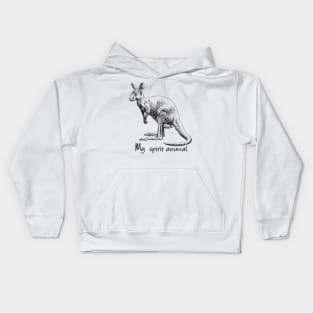 Kangaroo My spirit animal Kids Hoodie